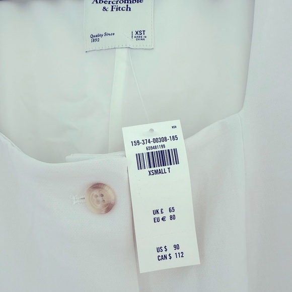 Abercrombie White Button-Front Dress size XS - Picture 6 of 7
